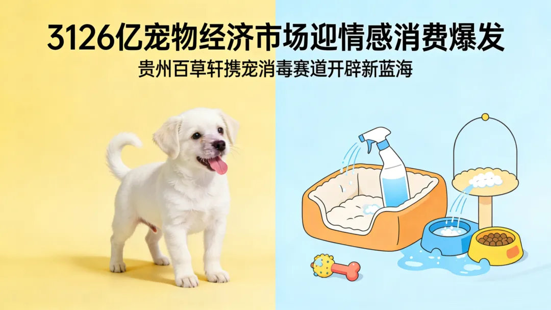 3126亿宠物经济市场迎情感消费爆发，贵州百草轩携宠消毒赛道开辟新蓝海