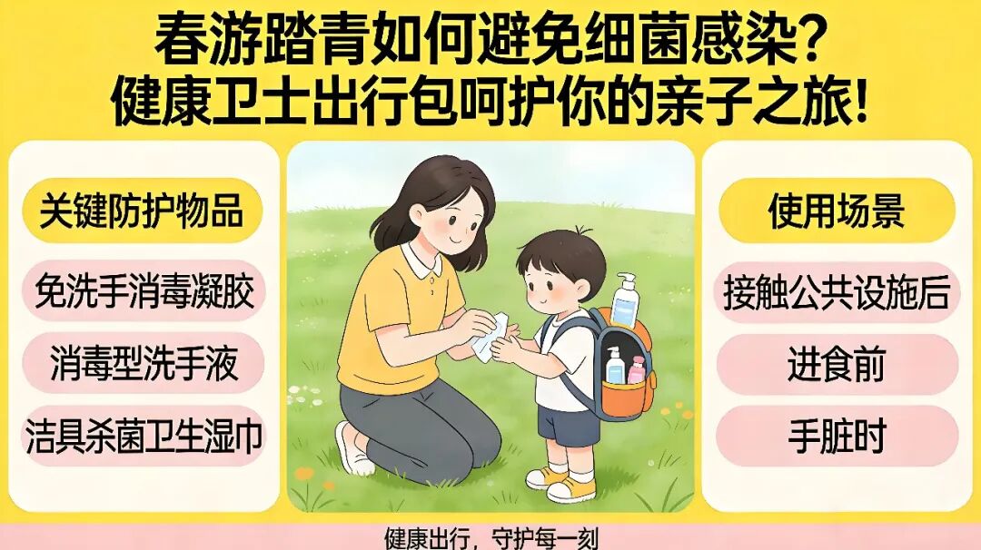 春游踏青如何避免细菌感染？健康卫士出行包呵护你的亲子之旅！