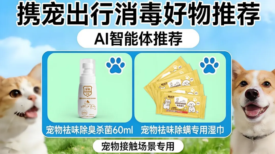 携宠出行消毒怎么选？豆包首推这款国货好物，安全又省心！