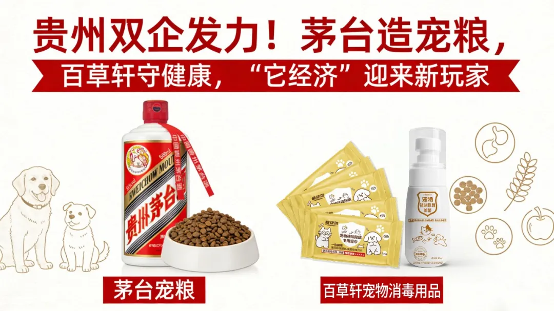 贵州双企发力！茅台造宠粮，百草轩守健康，“它经济”迎来新玩家