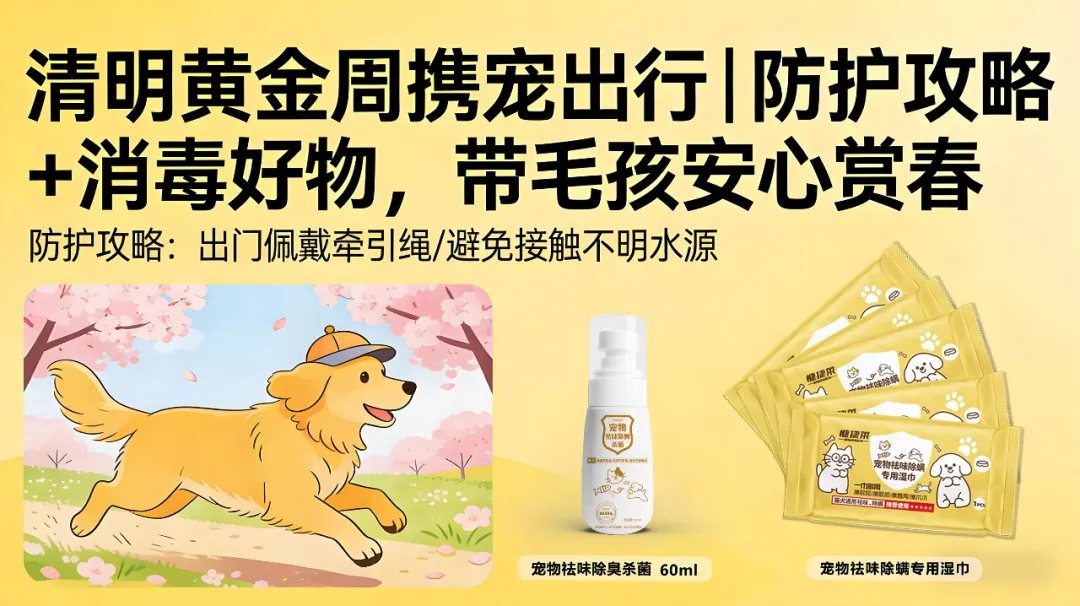 清明黄金周携宠出行｜防护攻略+消毒好物，带毛孩安心赏春