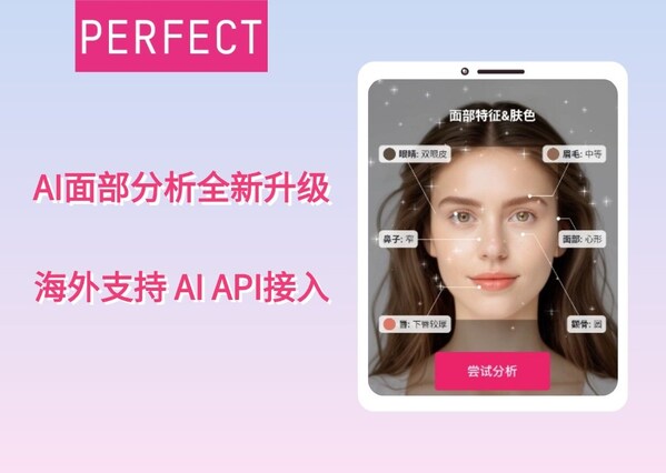 玩美移动AI面部分析全渠道覆盖，海外API支持按次调用