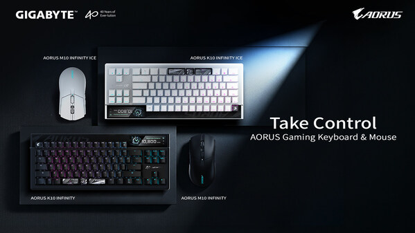 技嘉于 COMPUTEX 2026 发布 AORUS K10 INFINITY 电竞键盘与 M10 INFINITY 电竞鼠标