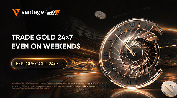 Vantage 推出 XAUUSD247，提供 24/7 全天候黄金差价合约交易